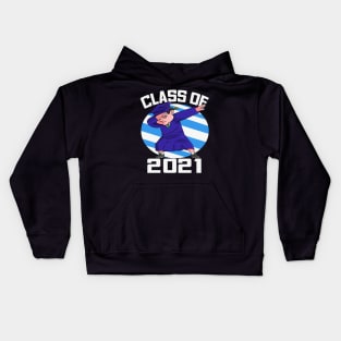 Class of 2021 Graduation Dabbing Dance Boy Kids Hoodie